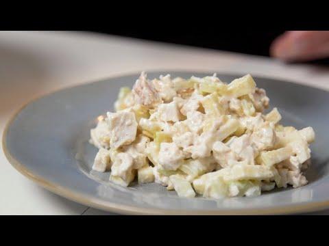 Салат с курицей и сельдереем без майонеза - ПП рецепт
